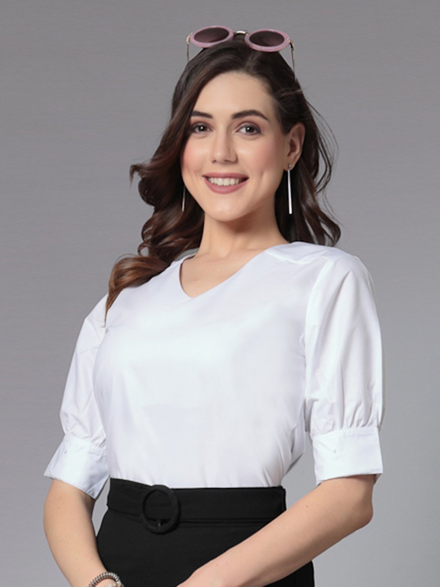 Style Quotient White Regular Fit Top