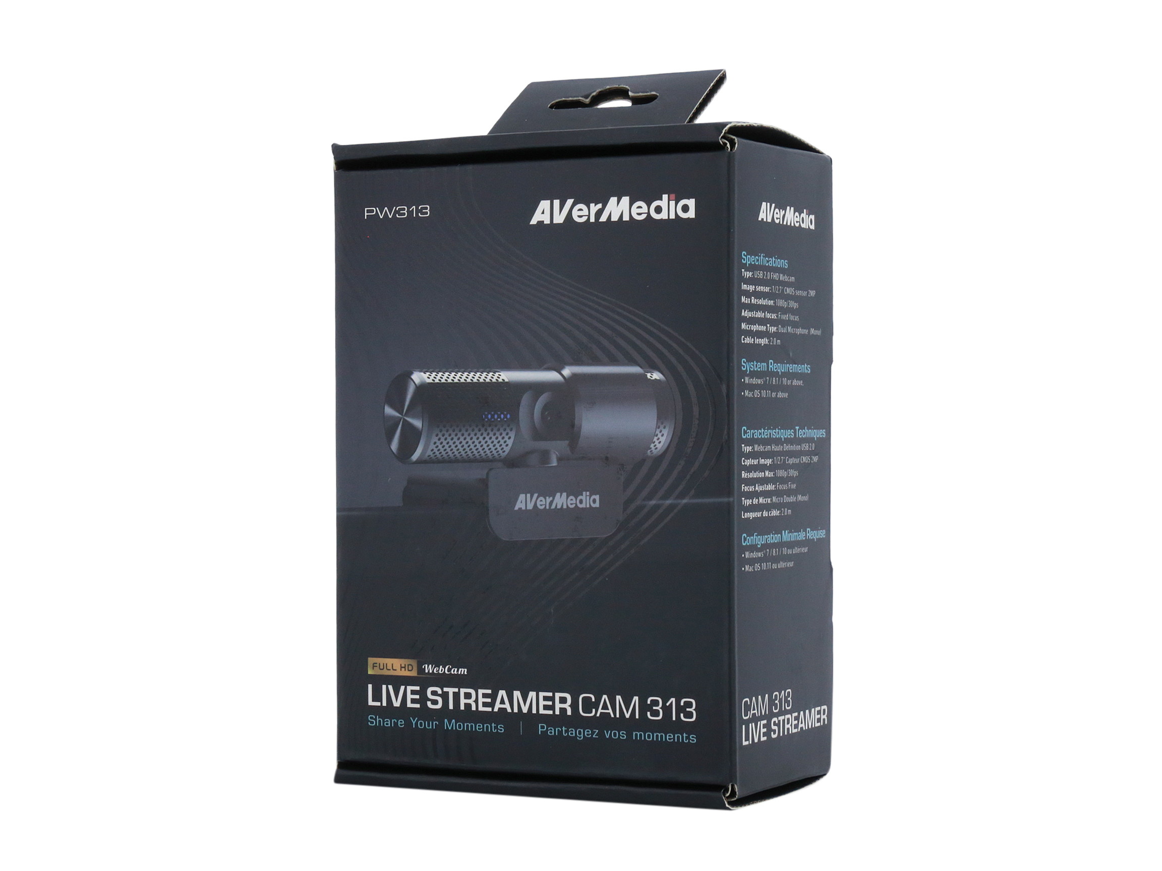 AVerMedia PW313 Live Streamer CAM 313 2.0 M Effective Pixels USB 2.0 Webcam