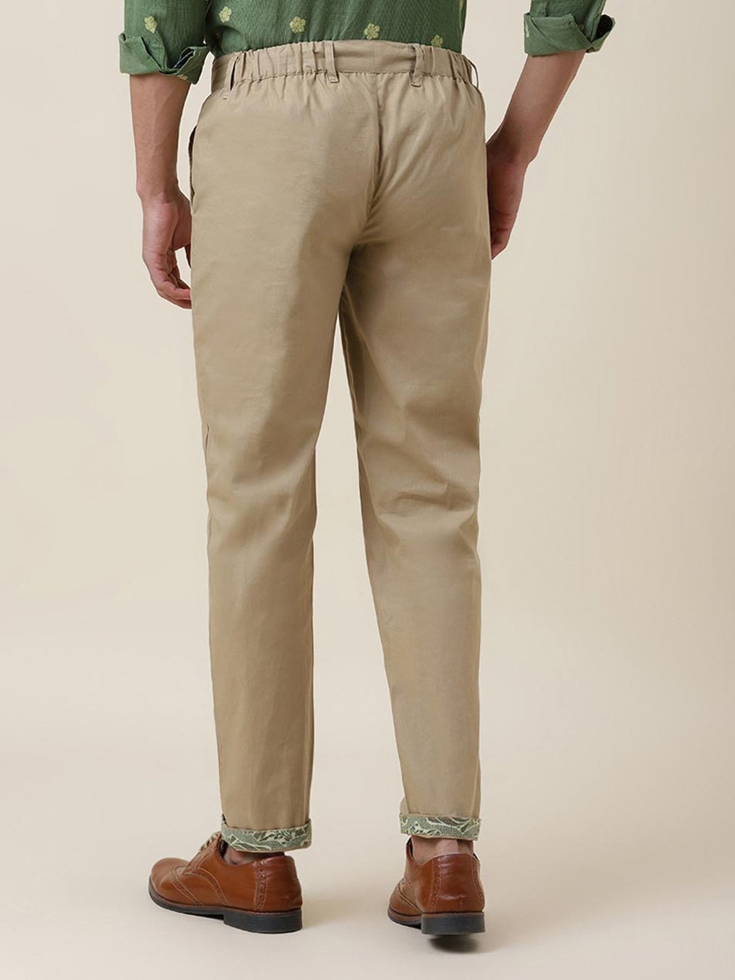 FabBasics by Fabindia Beige Regular Fit Ethnic Pants