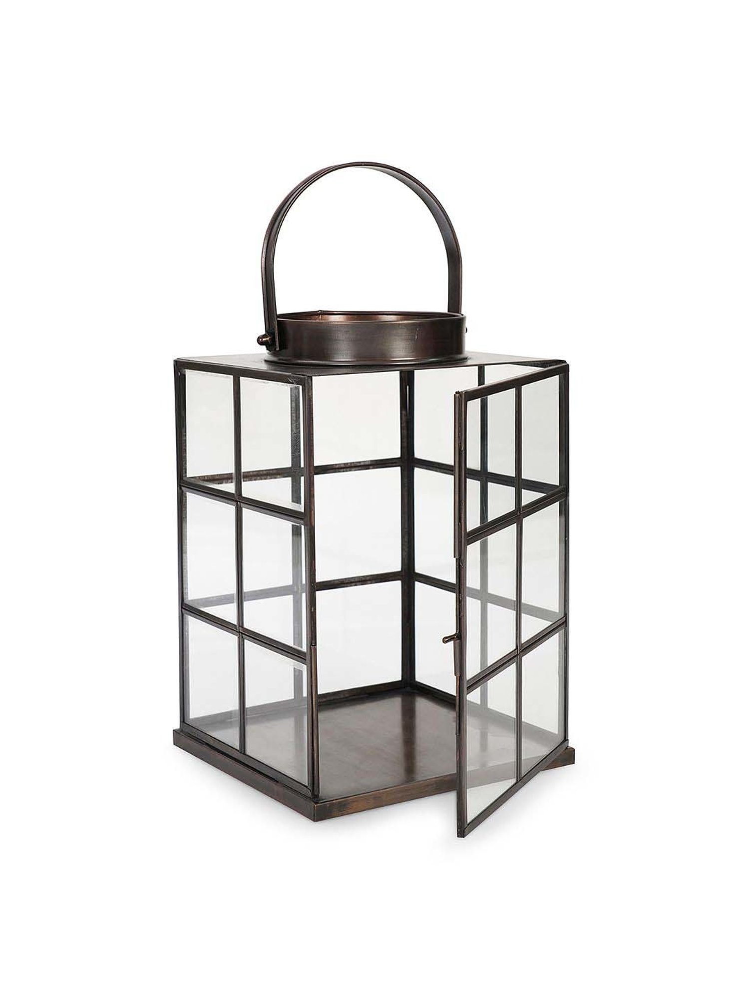 Pure Home and Living Grey Glass Trophy Shaped Table Lamp Stand