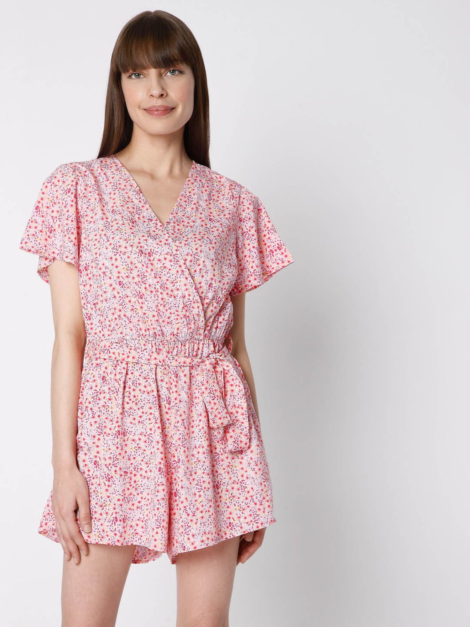 Vero Moda Pink Printed Playsuit