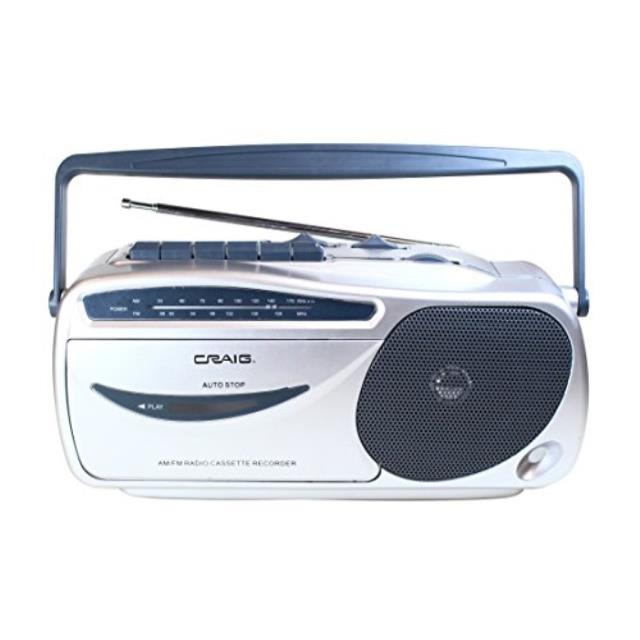 Craig Electronics CD6911 Portable AM/FM Radio Cassette Player with Recorder