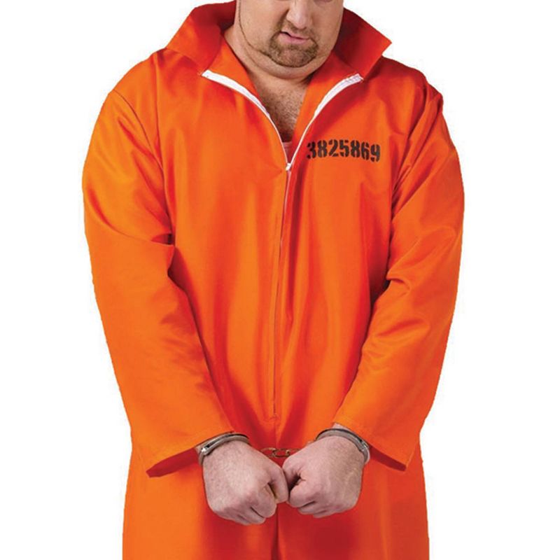 Adult Jail Inmate Halloween Costume XXL