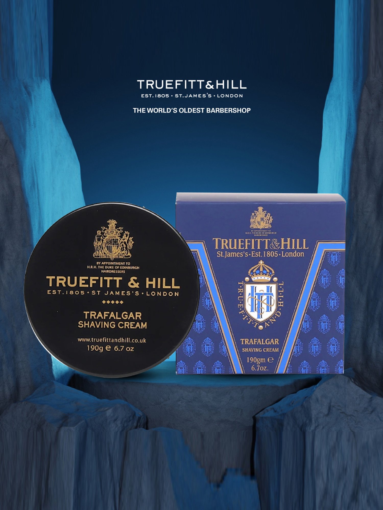 Truefitt & Hill Trafalgar Shaving Cream Bowl 190 gm for Men