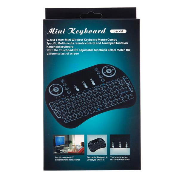 Mini Wireless Keyboard with TouchPad - USB Backlit Keyboard, JUNWER QWERTY Keyboard for Computer/Laptop/Tablets/TV/Xbox/ PS3, white