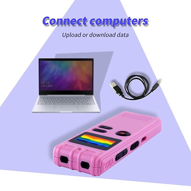 Digital Voice Recorder 8GB USB Sound Audio Recorder MP3 Player Voice Activated Recorder with Microphone and Rechargeable Battery Suitable for Meeting Lecture InterviewPinkblack
