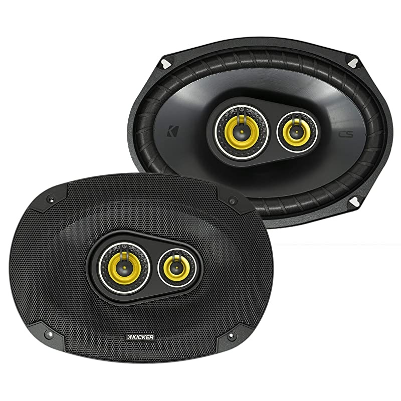 CS Series 150 Watt 6 x 9 Inch Car Audio Coaxial Speaker Pair Yellow