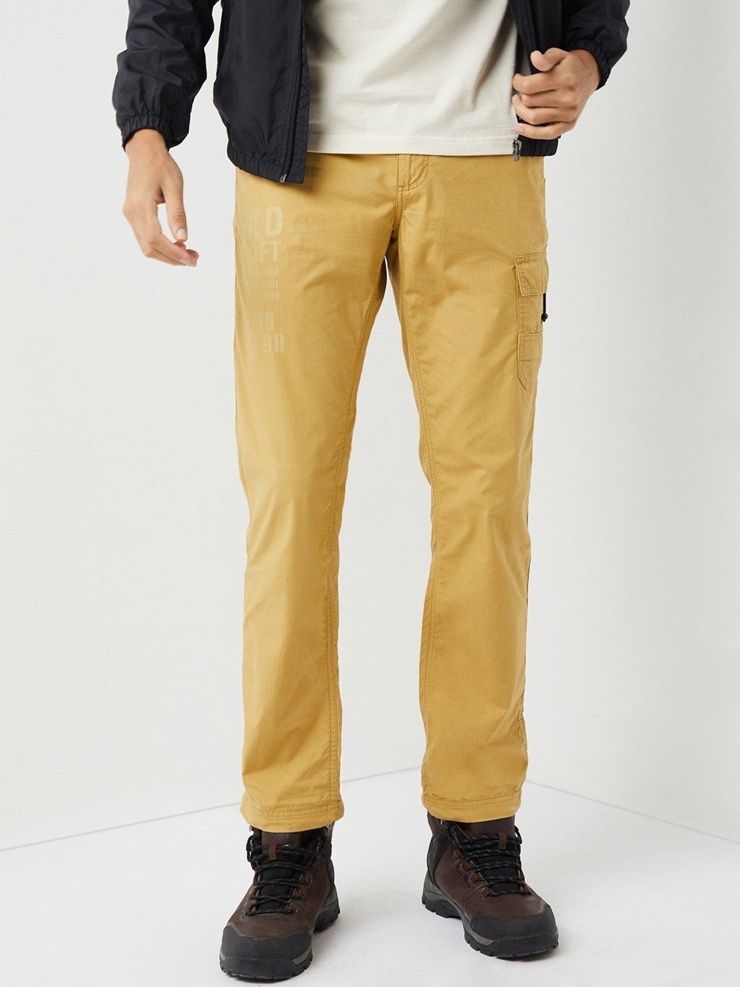 Wildcraft Khaki Cotton Regular Fit Trackpants