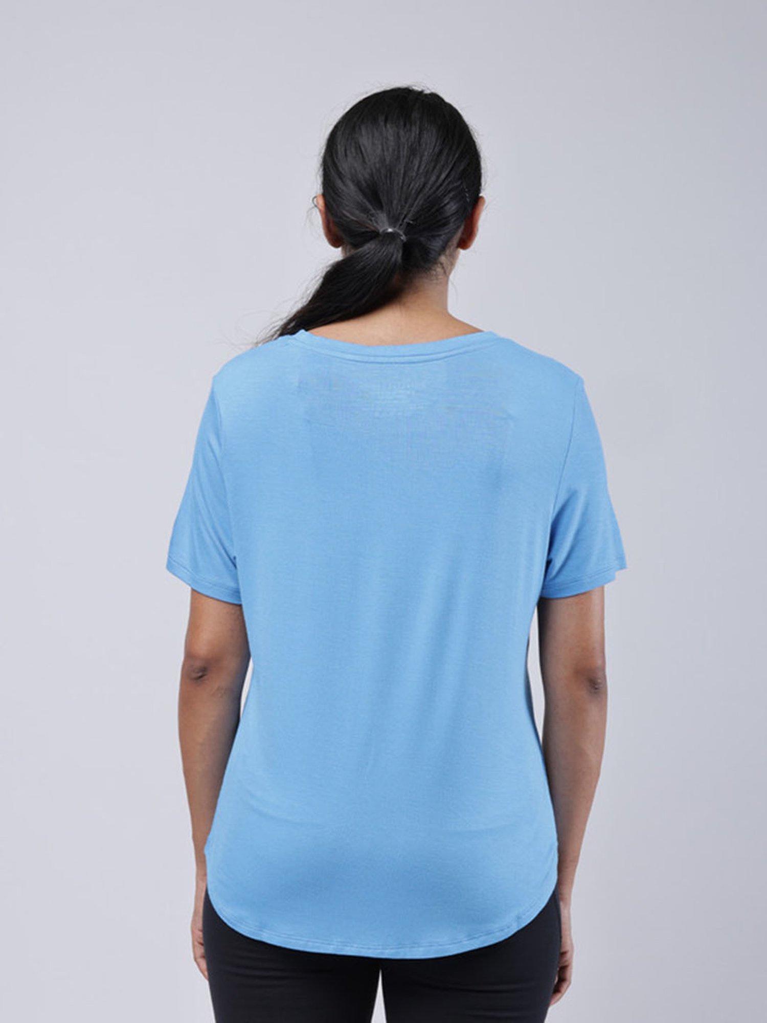 BlissClub Blue Fit-Me-Right Tees - Hourglass Shaped