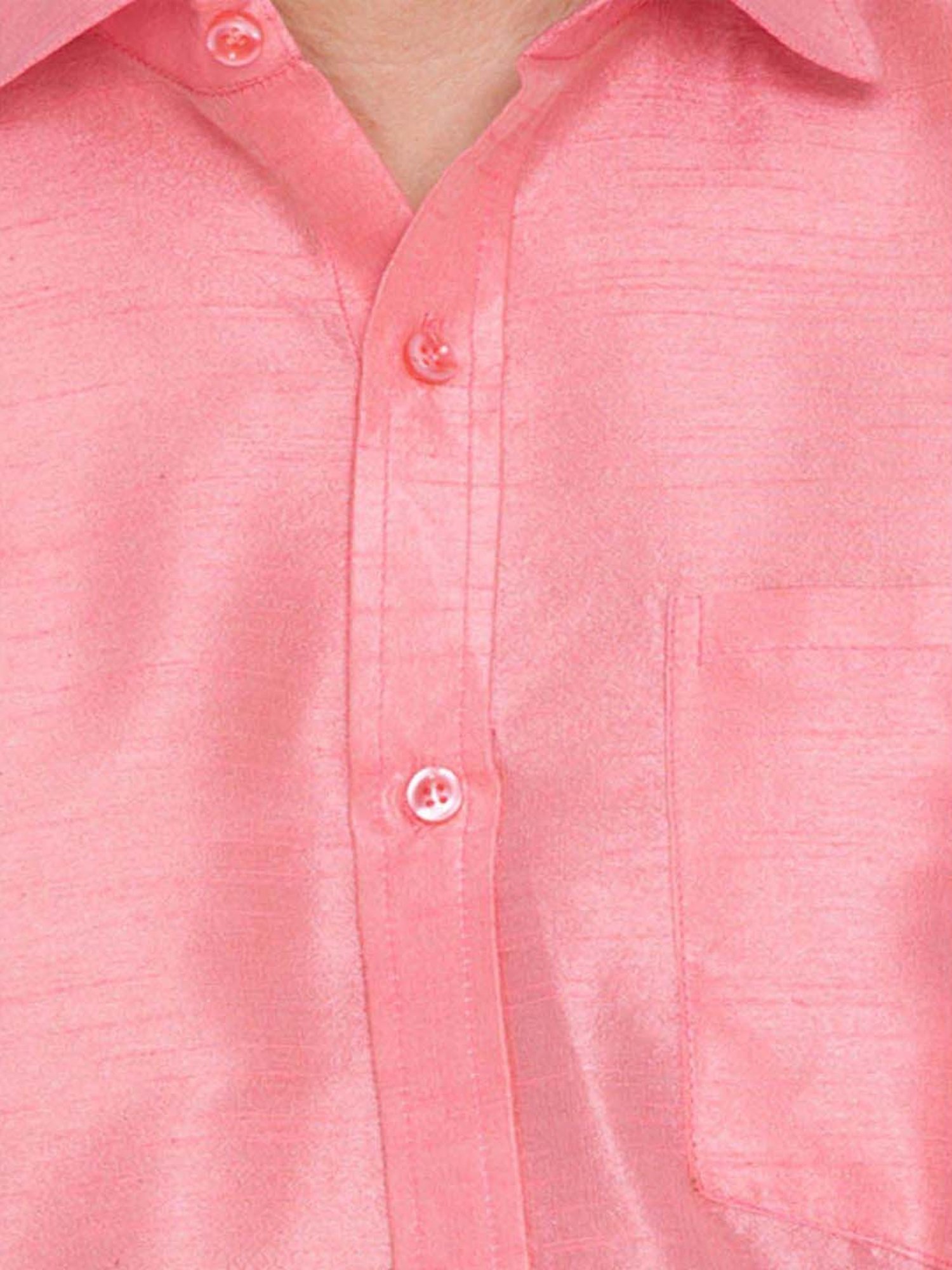 Vastramay Pink Regular Fit Ethnic Shirt
