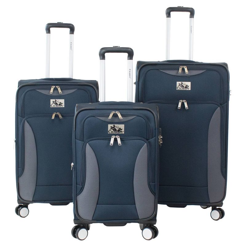 Chariot Travelware Madrid 3pc Luggage Set - Navy