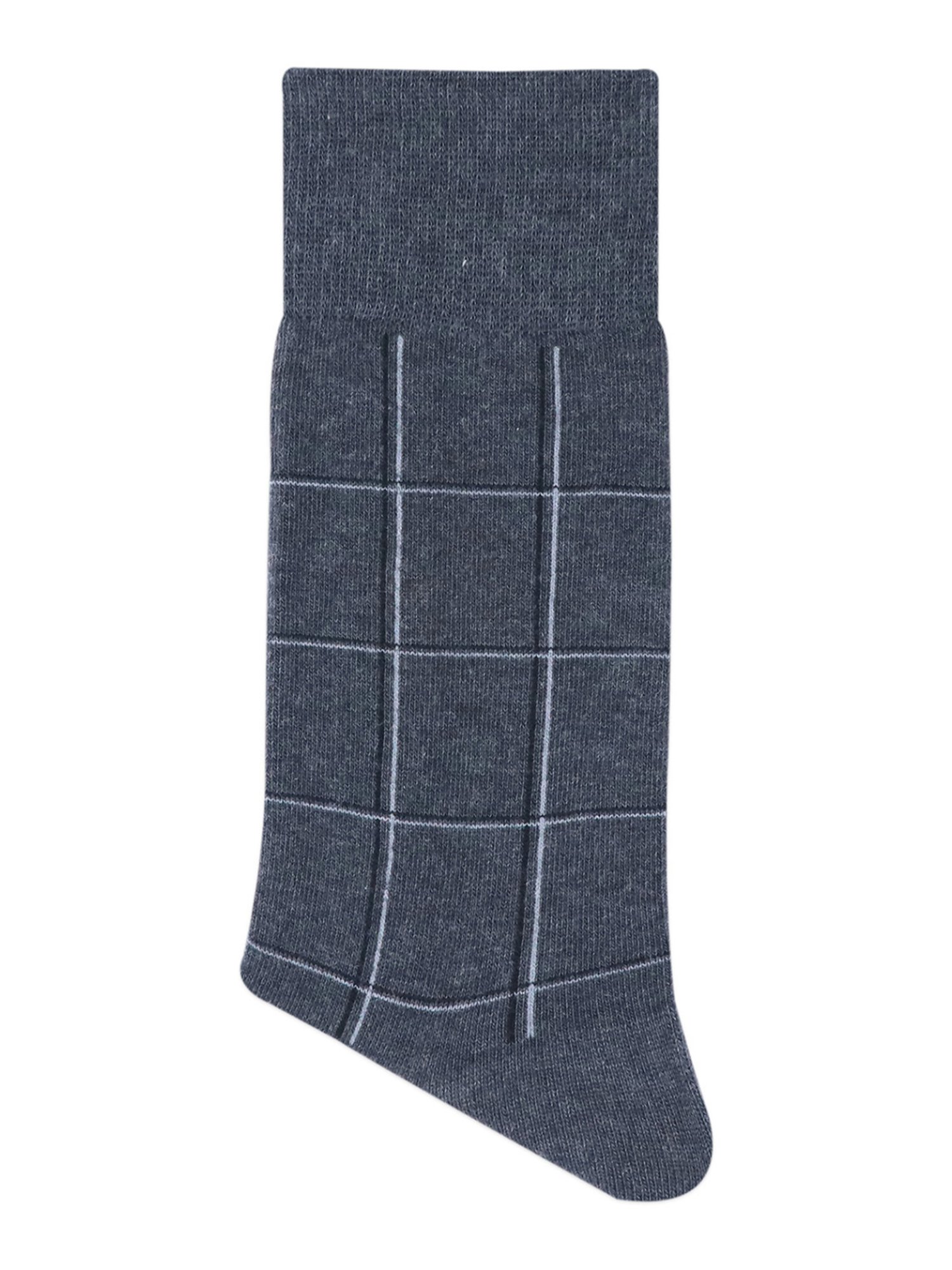 BALENZIA Cotton Checkered Calf Length Socks (Pack Of 5)