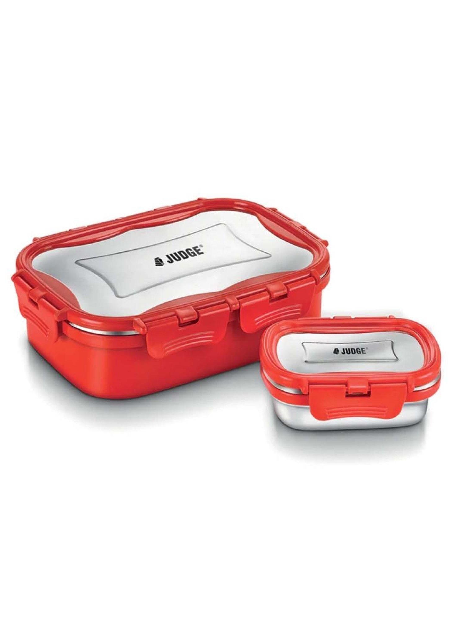 JUDGE Red & Silver Stainless Steel Thermo Insulated Lunch Box Set