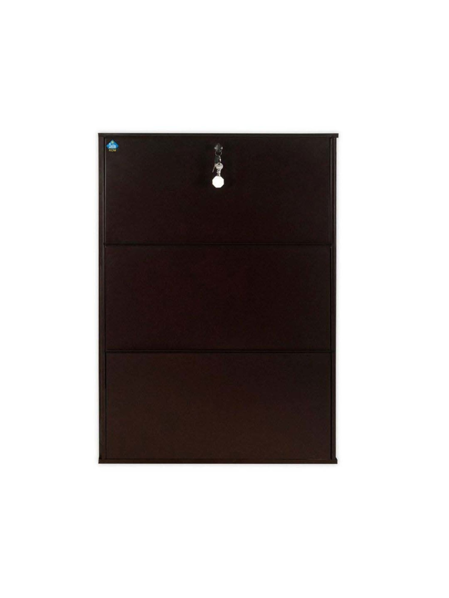 Delite Kom Metal Shoe Rack - 29" 3 Shelf, Coffee, PowderCoat, Wall Mount, DIY