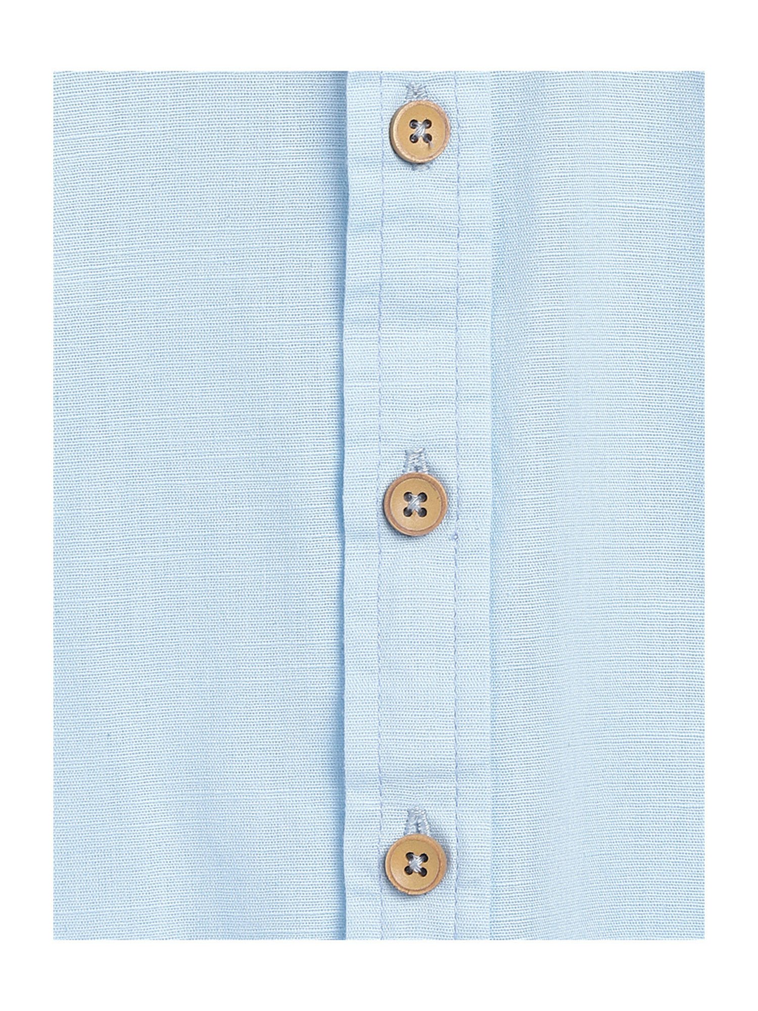 Campana Kids Blue Solid Full Sleeves Shirt