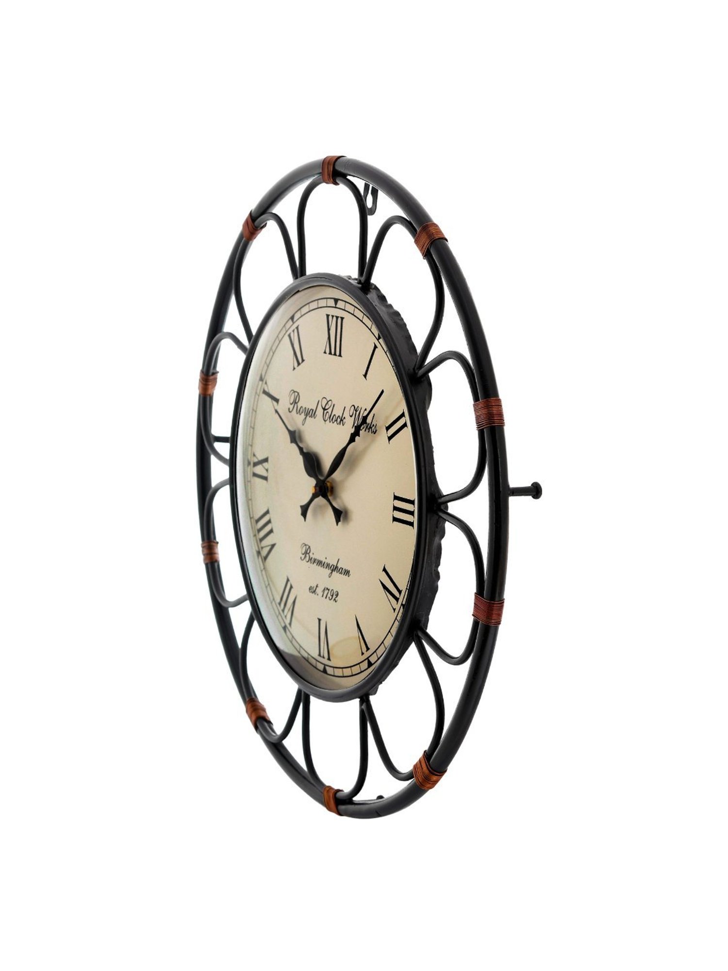 SEIKO classic black plastic wall clock with sweep movement