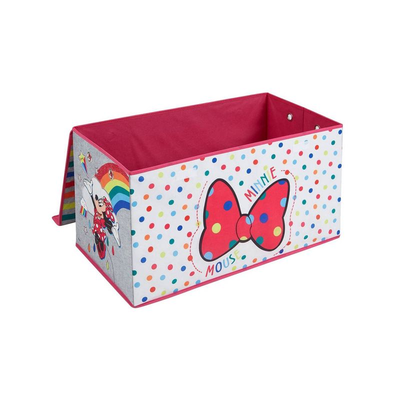 30" Minnie Mouse Rainbow Soft Storage Folding Bench