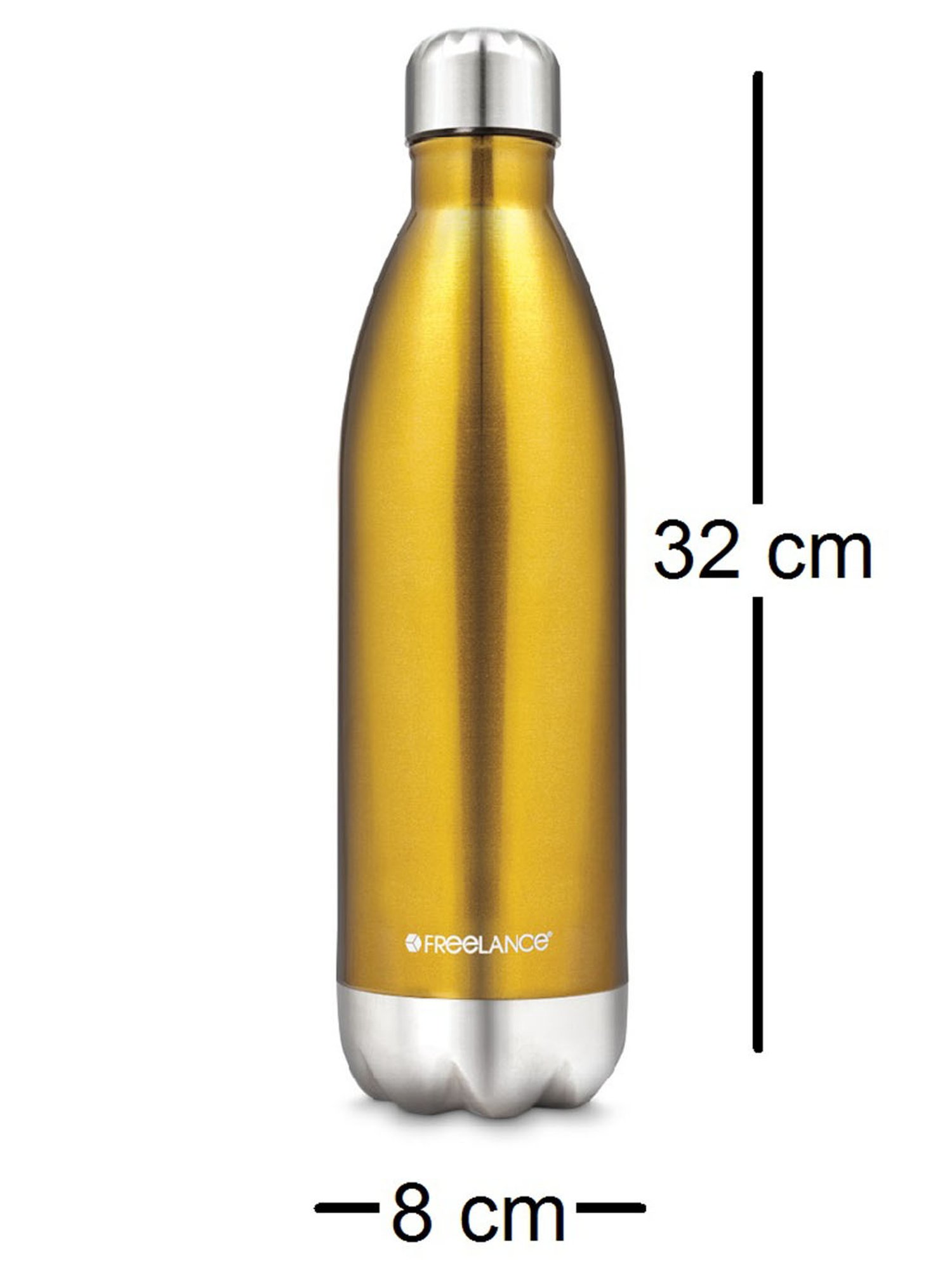 Freelance Gold Stainless Steel 1000 ml Vacuum Bottle