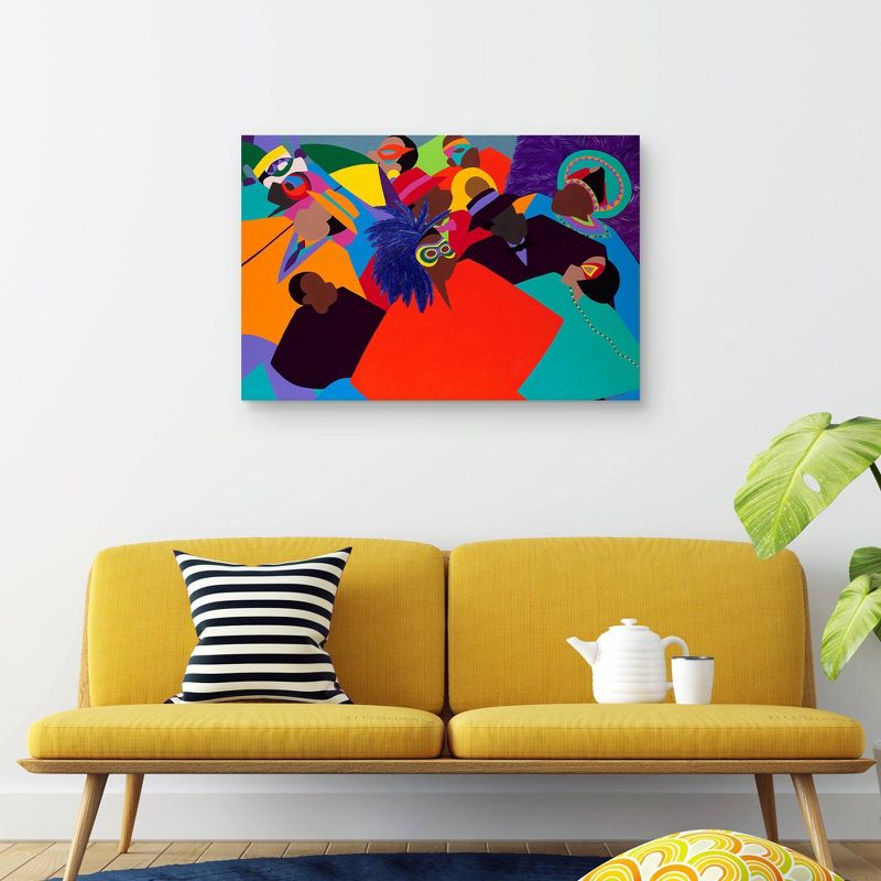 24" x 36" Mardi Gras by Synthia Saint James Canvas Art Print - Masterpiece Art Gallery
