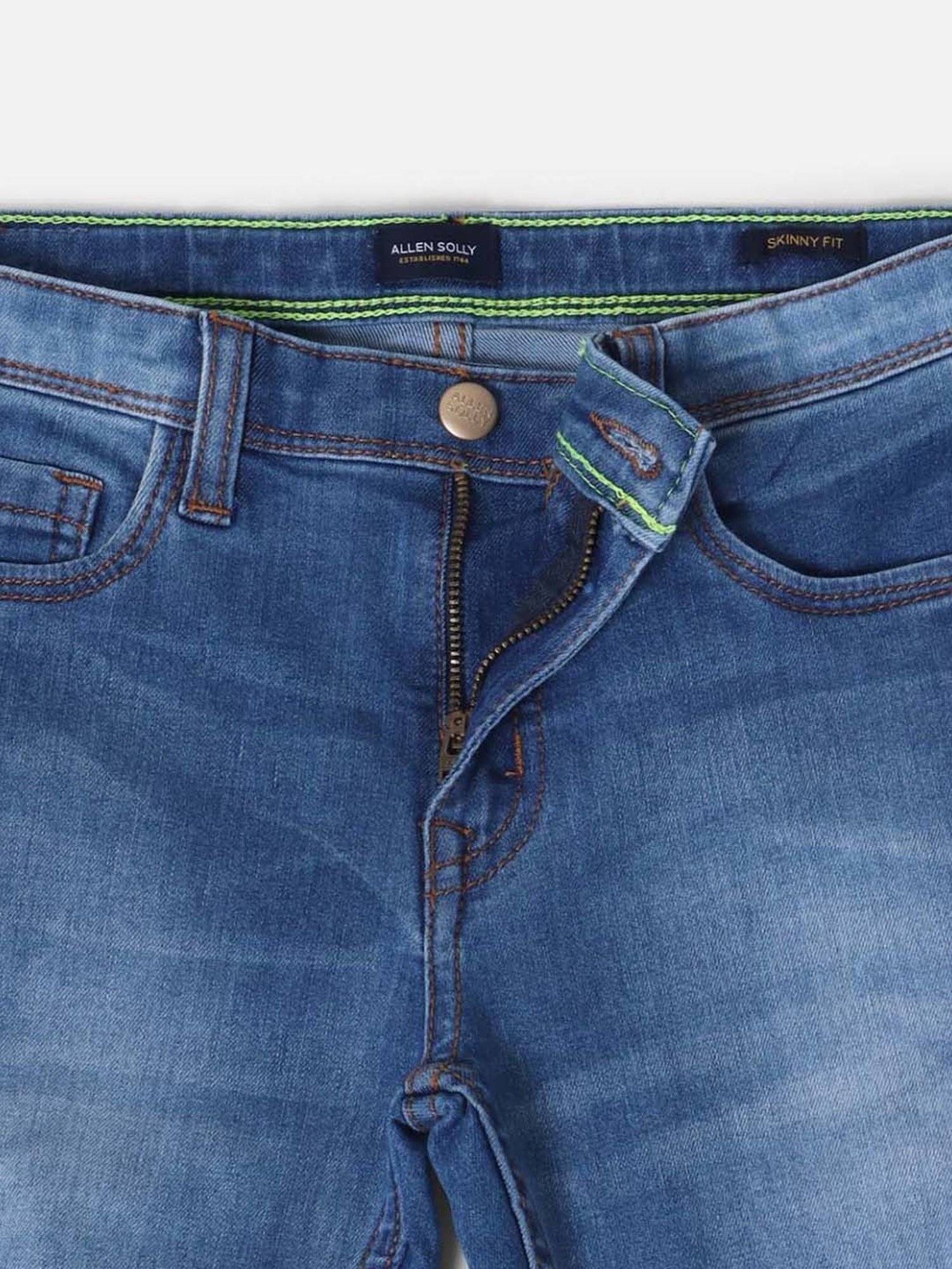 Allen Solly Junior Blue Cotton Distressed Jeans