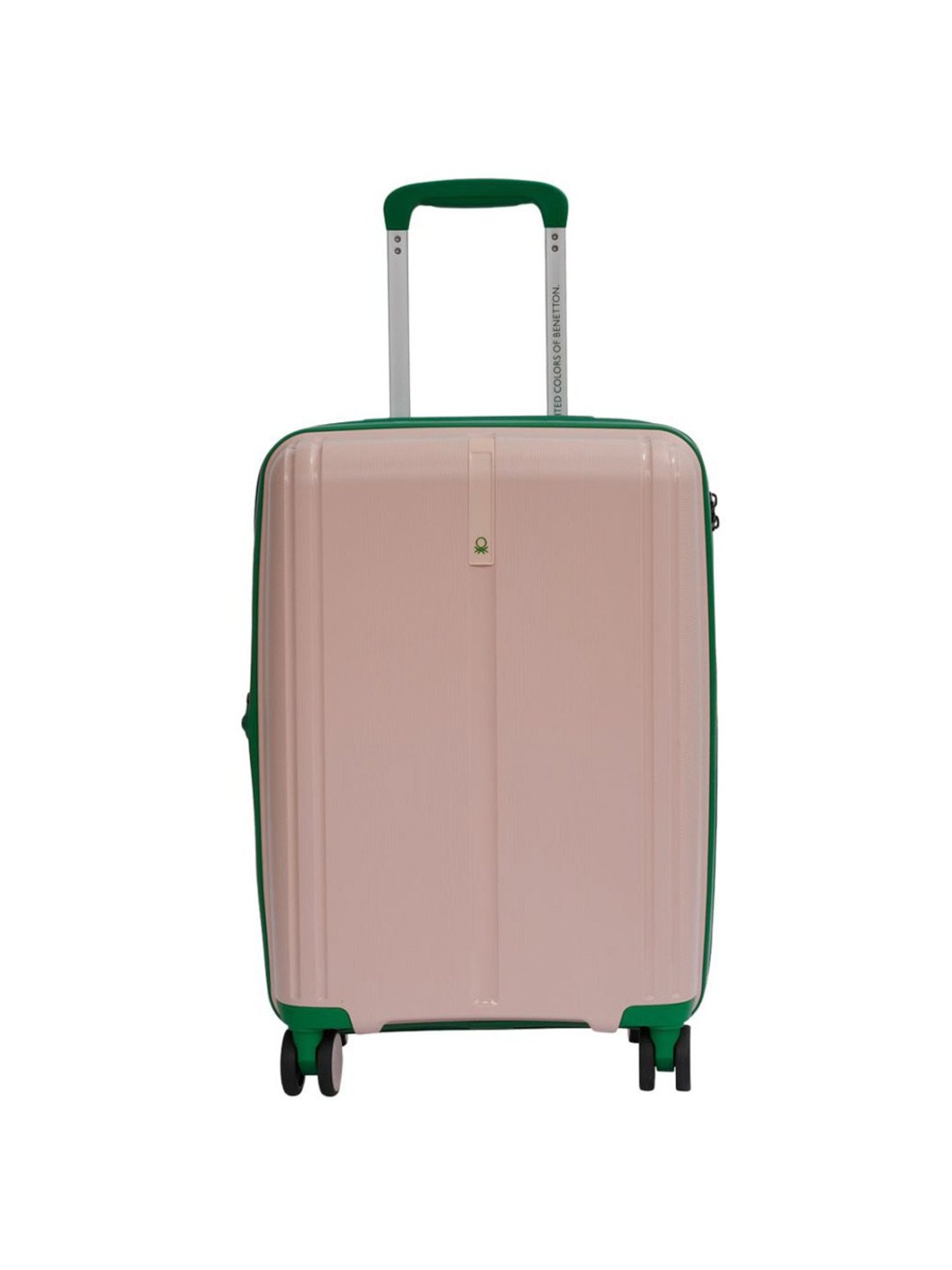 United Colors of Benetton Emerald Pink Textured Hard Cabin Trolley Bag - 55.5 Cm