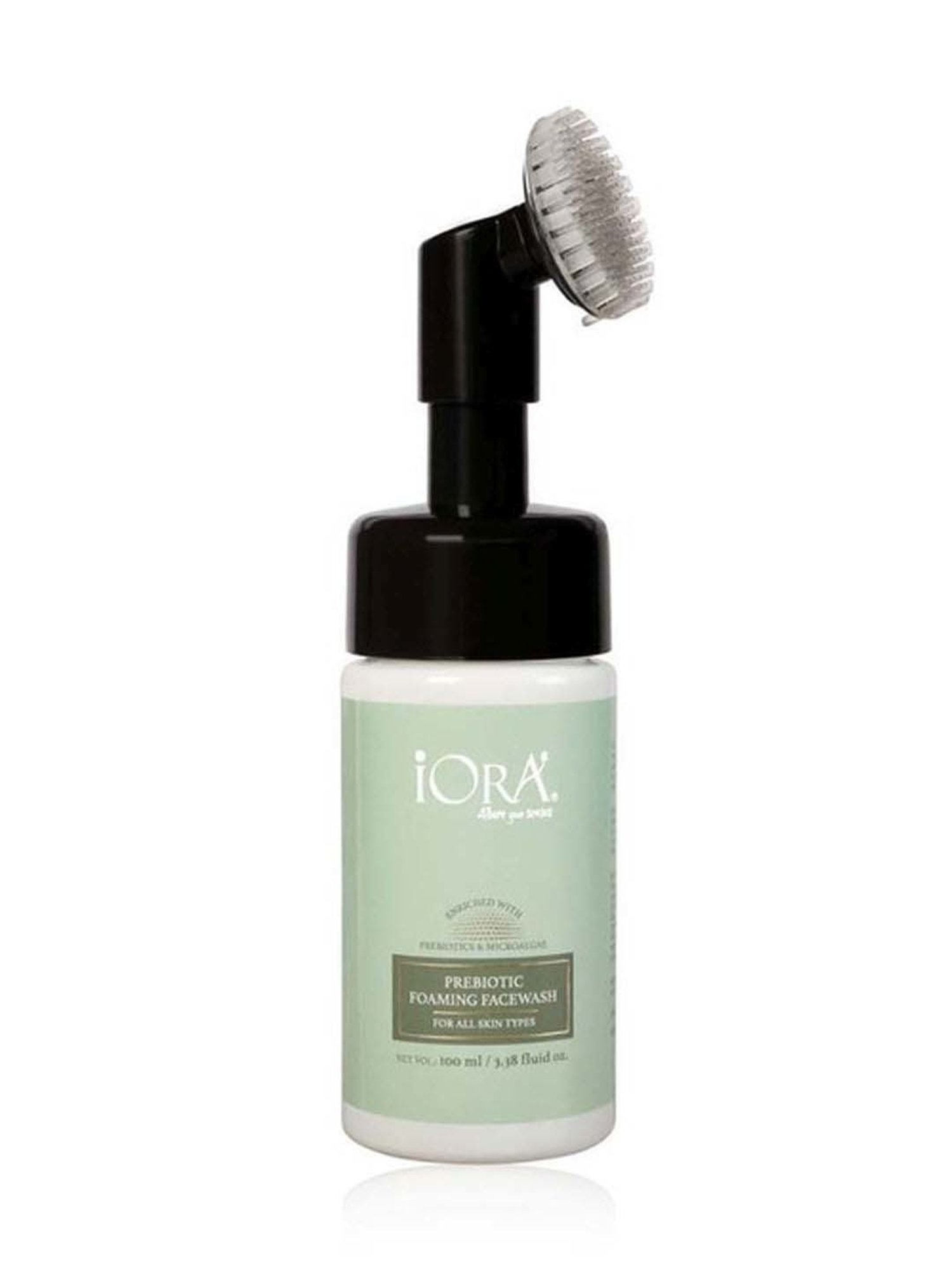 iORA's Prebiotic Foaming Facewash with Silicone Brush - 100 ml