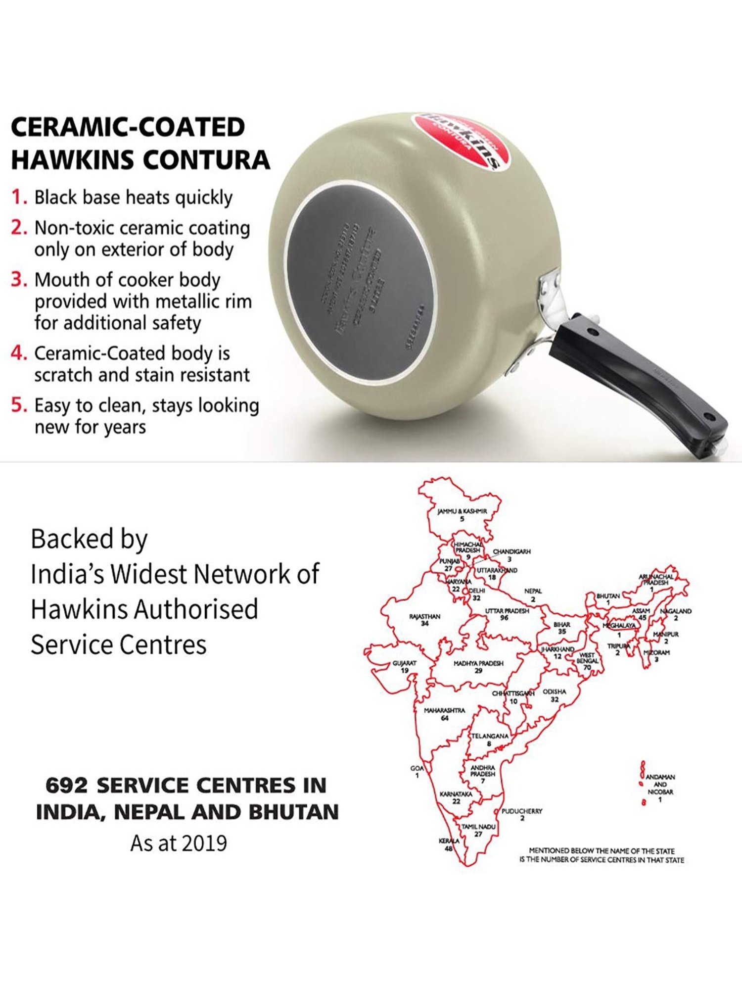 Borosil Silver Aluminium Pressure Cooker (5 L)