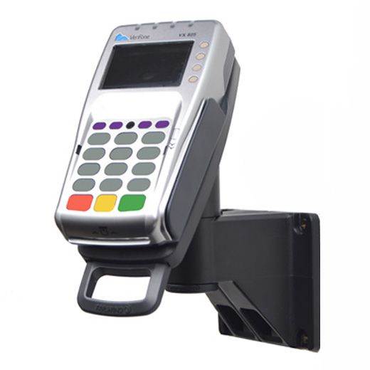 Wall Mount Stand for Verifone VX805 with Key and Lock &reg; Secure the card reader in place on a 7" pole mount. Tilts 140&deg; and swivels 330&deg;
