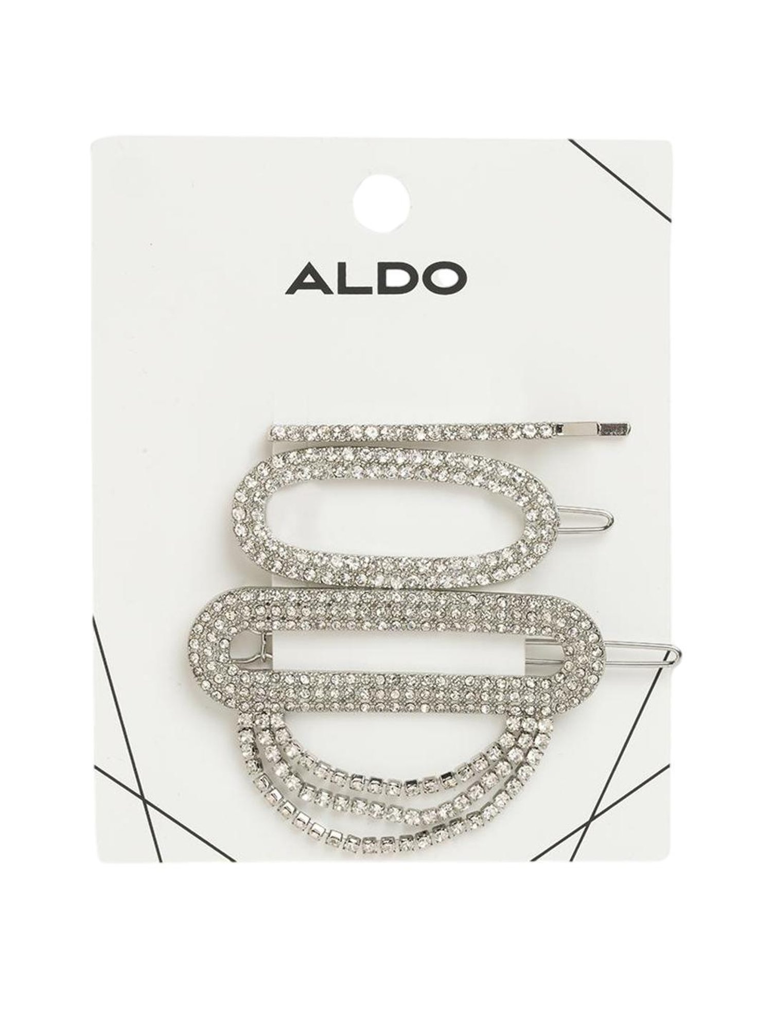 Aldo Silver Embellished Hair Pin - Pack of 3