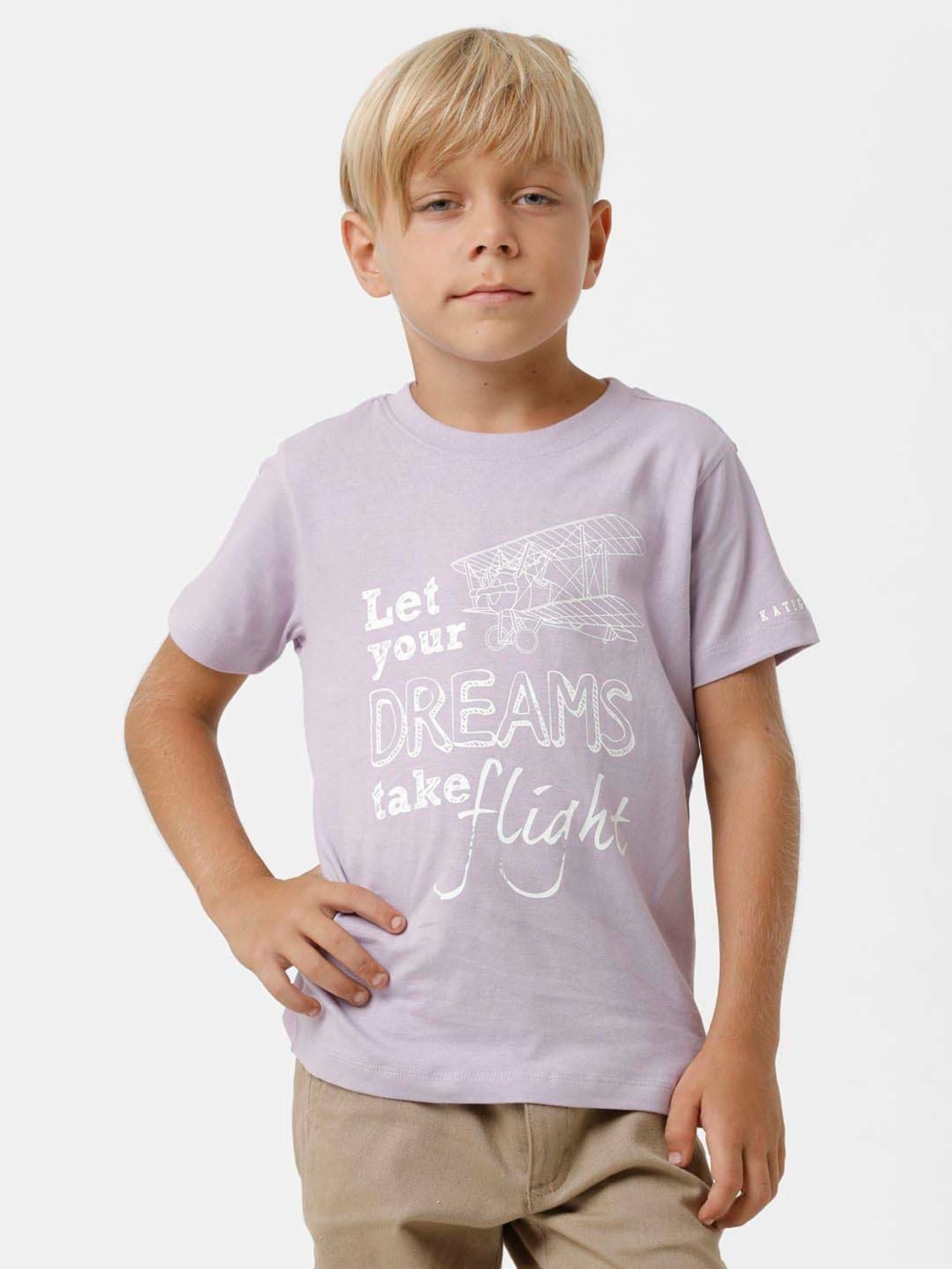 Kate & Oscar Kids Lilac Cotton Printed T-Shirt