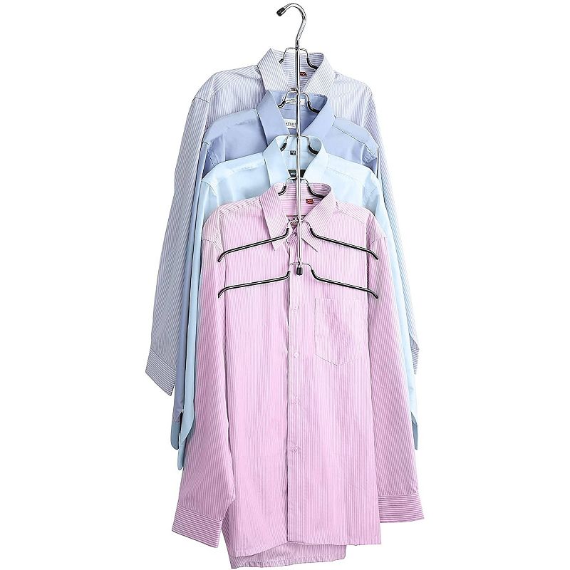 StorageWorks (Set of 2) 3-Shelf Hanging Closet Organizers Gray