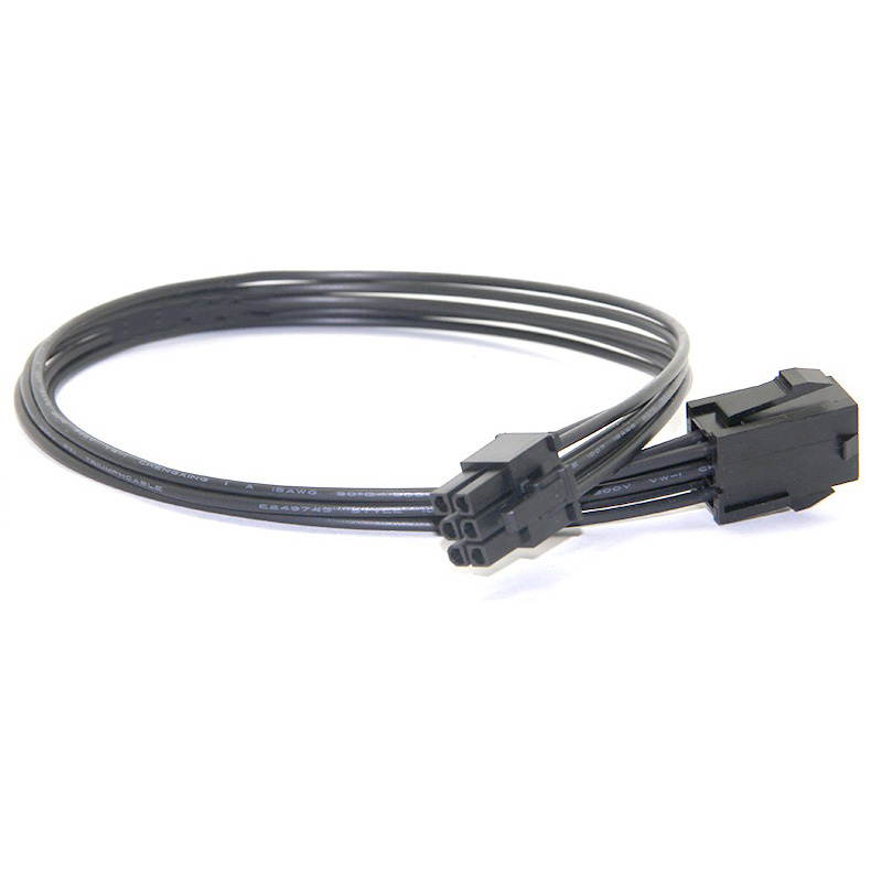 8 inches PC Power Supply PCI e Molex 6pin to 2 PCIe 6 pin PCI express Splitter Extension Ribbon Cable ,6-pin Graphics Card Mining