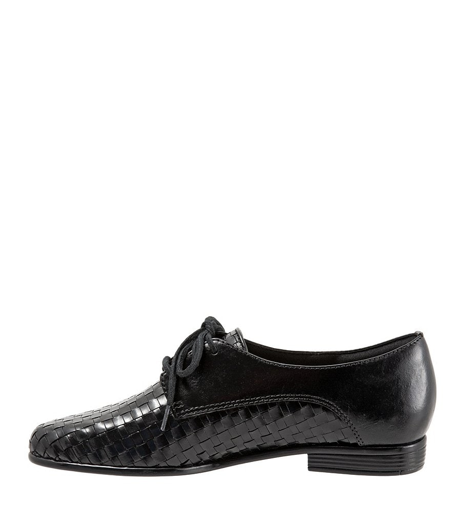 Trotters Lizzie Woven Leather Oxfords