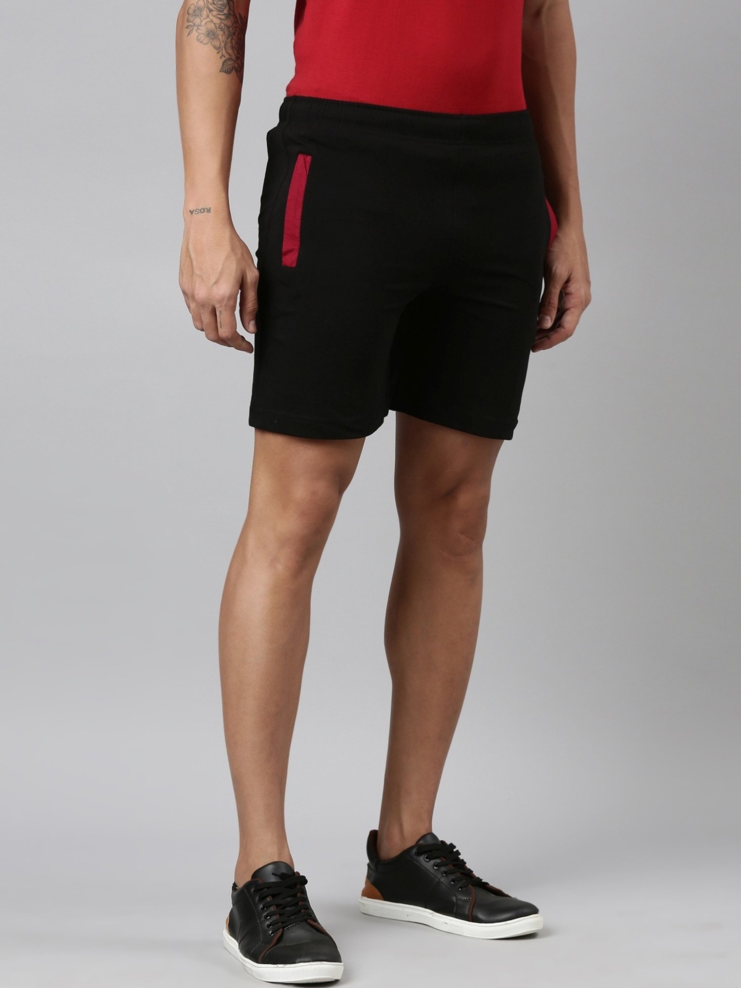 Dixcy Scott Maximus Black Cotton Regular Fit Shorts