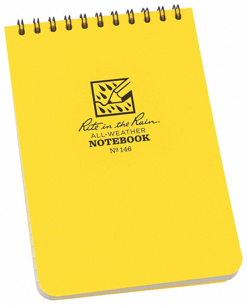 RITE IN THE RAIN 146 All Weather Pocket Notebook,Grid, 20 lb.