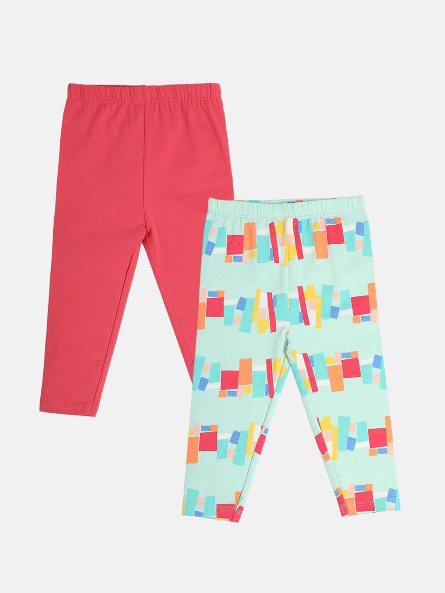 MINIKLUB Girls Multicolor Cotton Printed Full Sleeves Legging