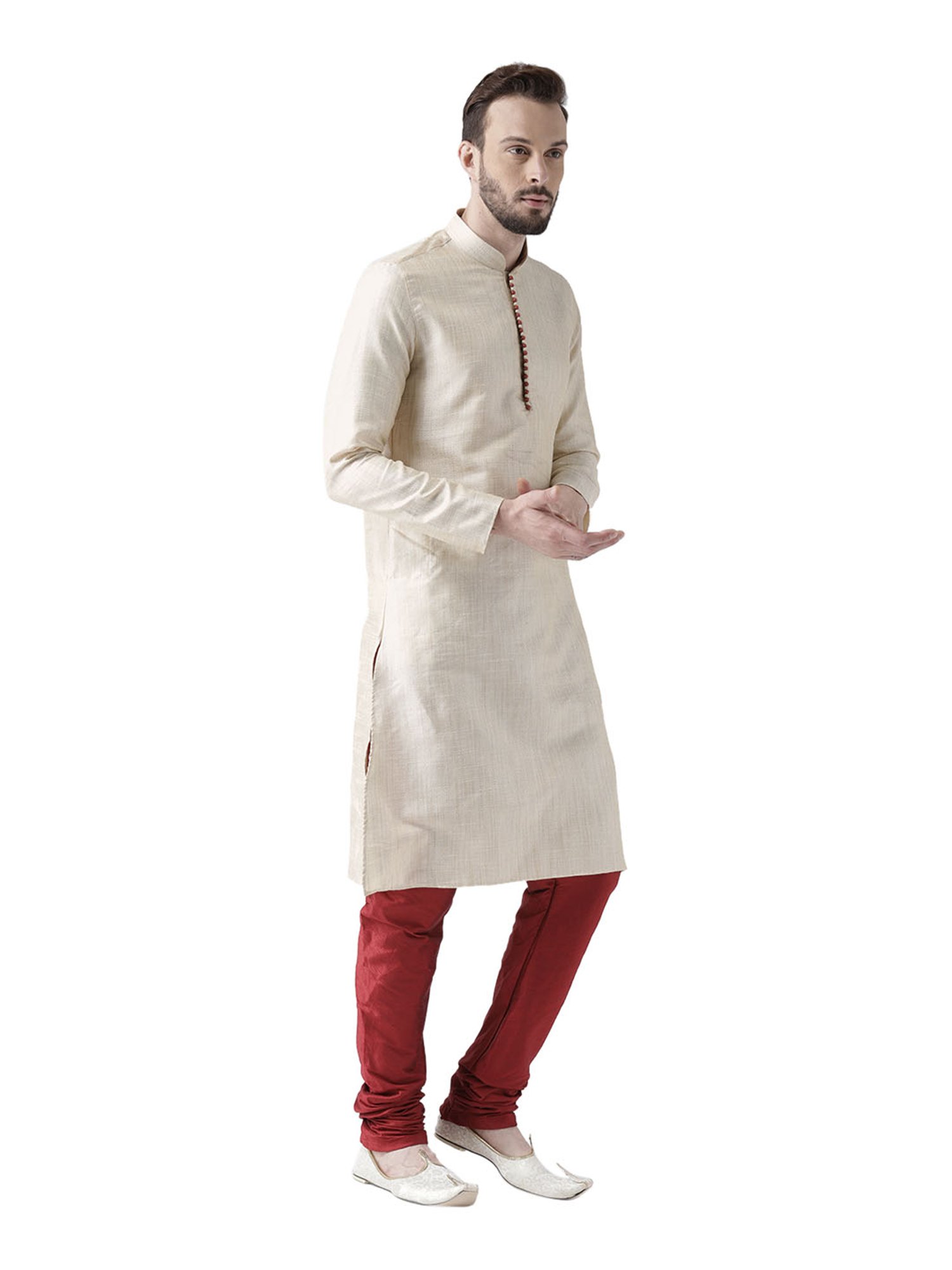 Deyann Cream Regular Fit Kurta Set