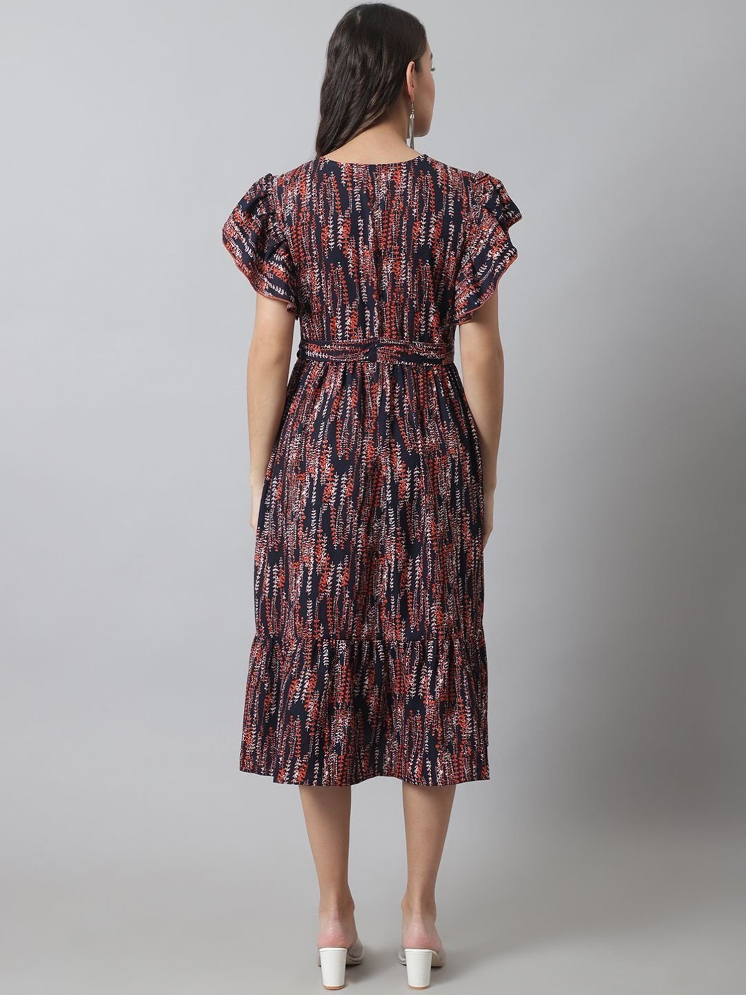 Moms Maternity Black Printed Dress