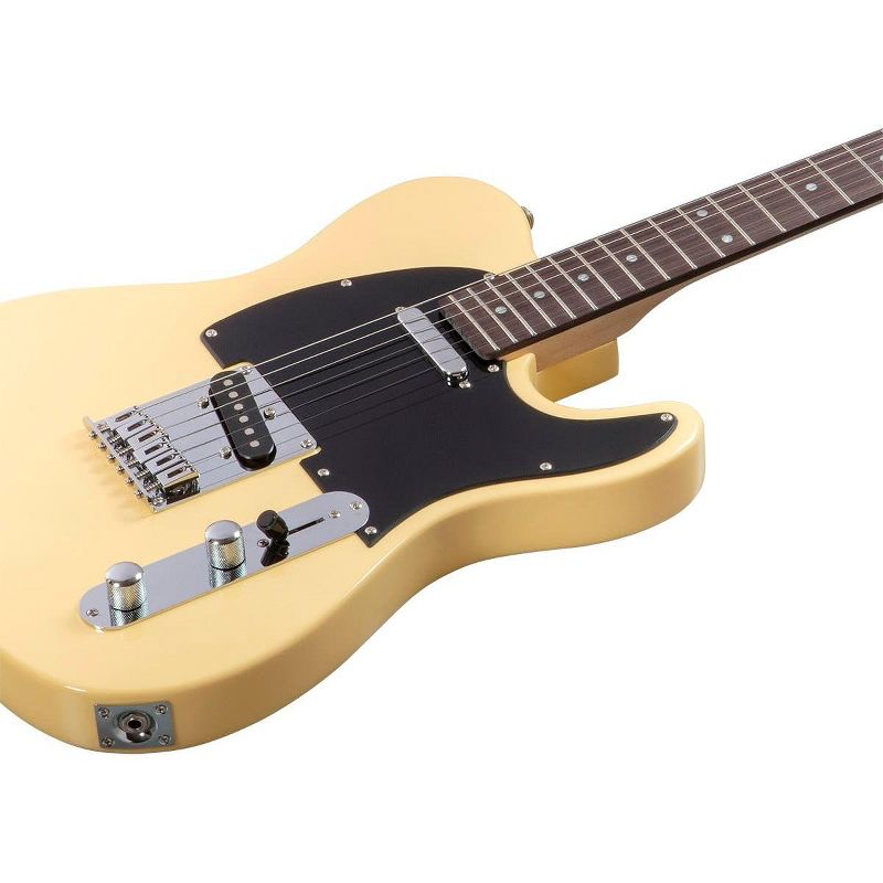 Monoprice Indio Retro Classic Electric Guitar - Blonde, With Gig Bag