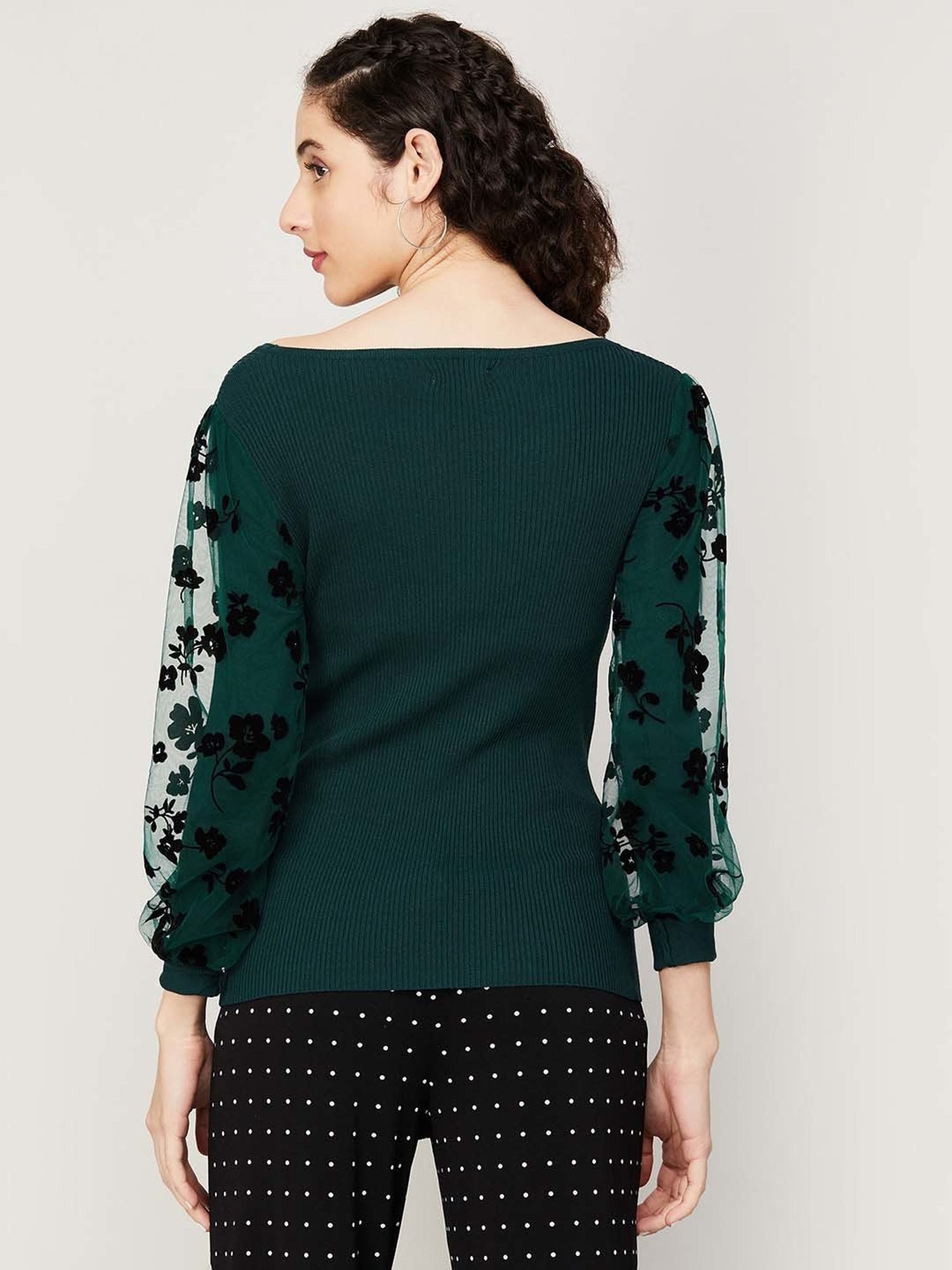 Code by Lifestyle Green Striped Top