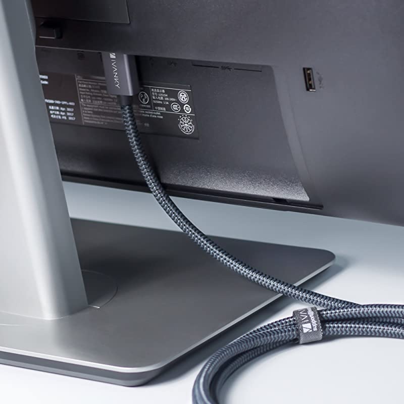 DisplayPort 12 Cable 10ft  4K DisplayPort to DisplayPort Cable Nylon Braided High Speed DP Cable Supports 4K60Hz and 2K165Hz Compatible with PC Laptop TV Grey