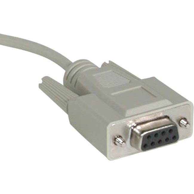 C2G 03022 DB25 Male to DB9 Female Serial RS232 Null Modem Cable, Beige (20 Feet, 6.09 Meters)