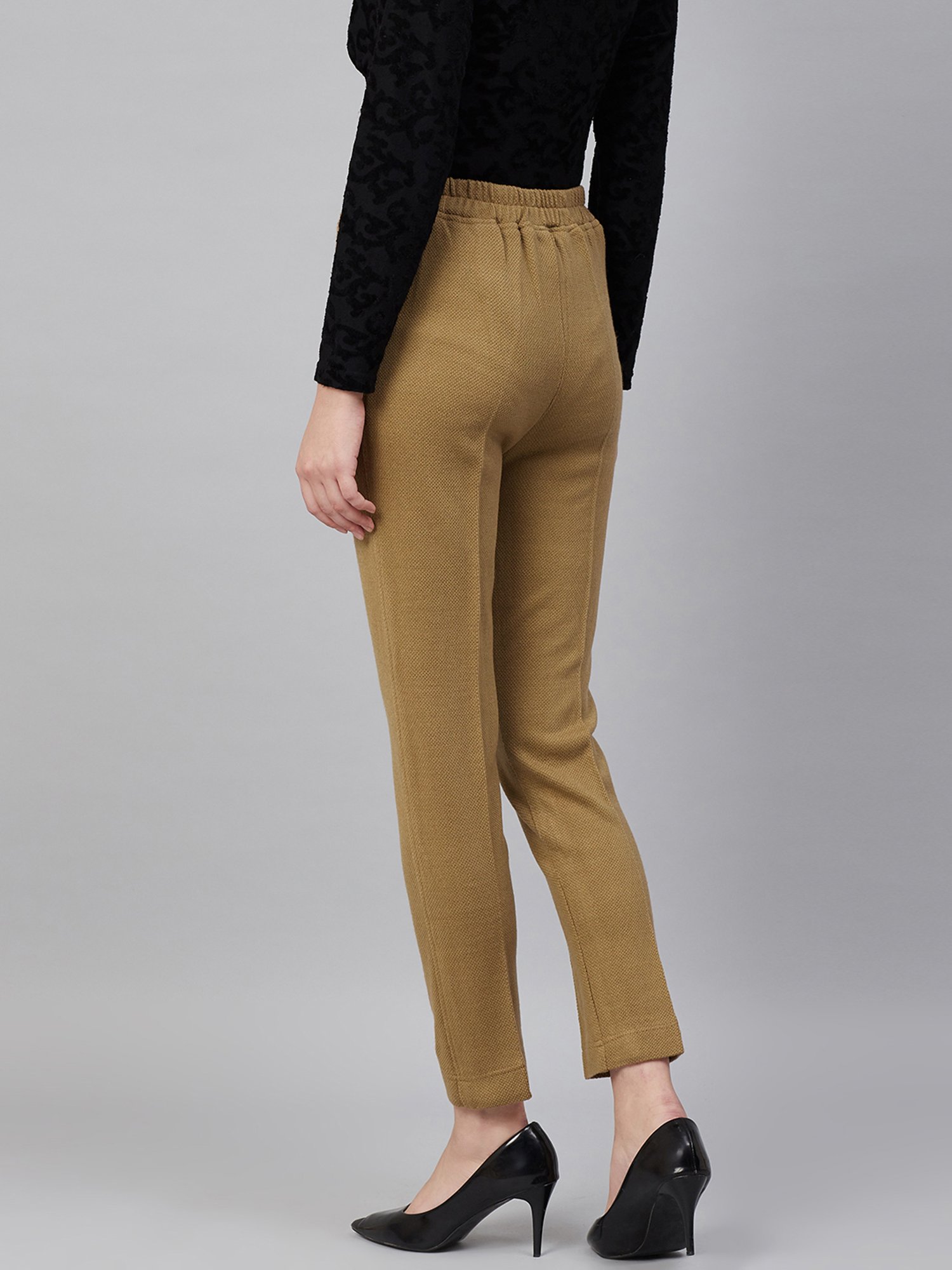 Cayman Brown Mid Rise Pants