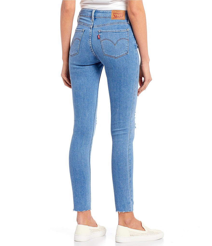 Levi's&reg; 711 27#double; Inseam Ankle Length Distressed Skinny Jeans