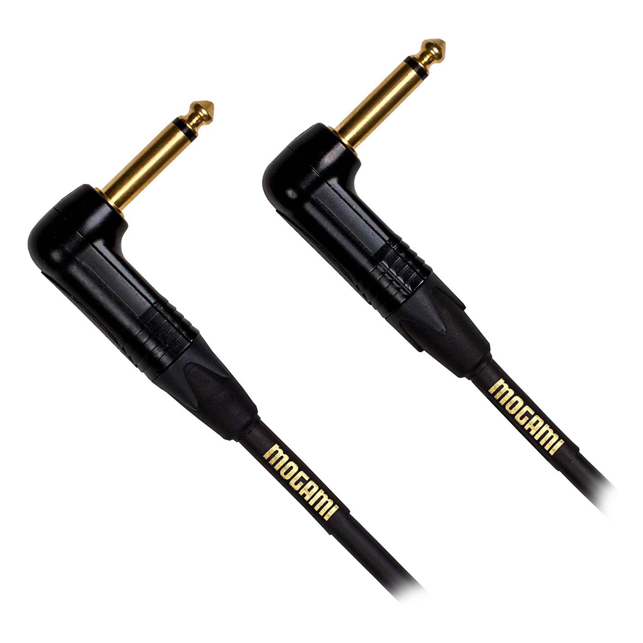 Mogami Gold Instrument 18" Right Angled Male to Right Angled Male Cable