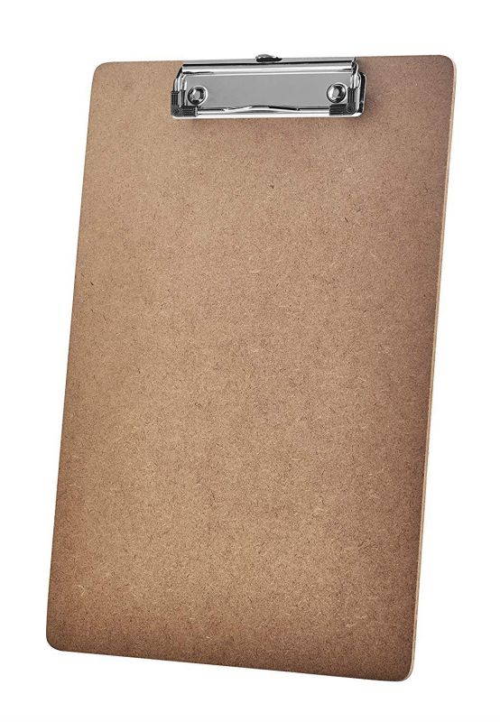 Acrimet Clipboard Letter Size Low Profile Clip (Hardboard) (3 - Pack)