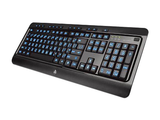 Aluratek AKB505U Black Wired LED Backlght Keyboard