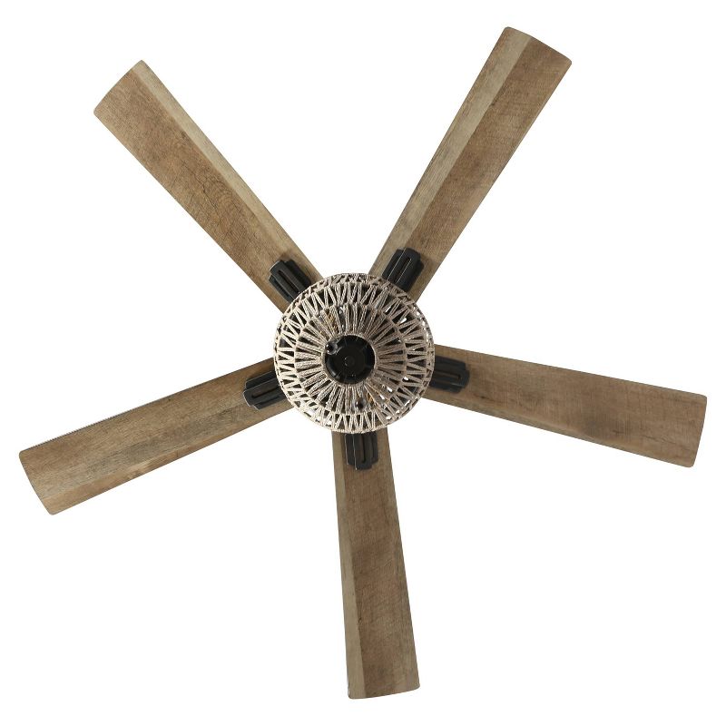 52" 5-Blade LED Woven Rope Lighted Ceiling Fan - River of Goods