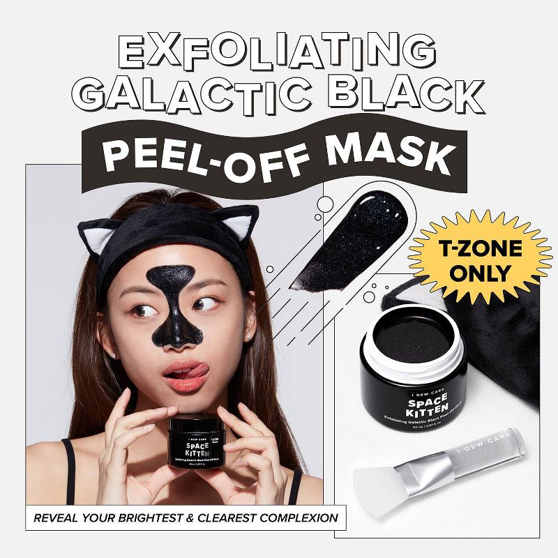 I DEW CARE Space Kitten Exfoliating Galactic Black Peel Off Mask - 2.87 fl oz