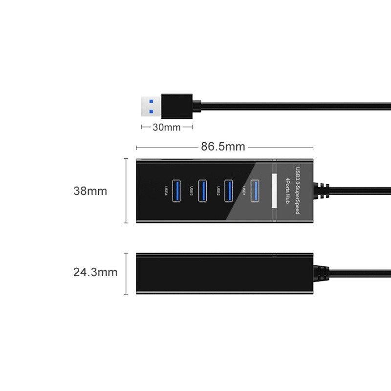 USB 3.0 HUB Type C Power Supply HUB 4 Port USB Adapter For PC Laptop Computer Accessories